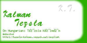 kalman tezsla business card